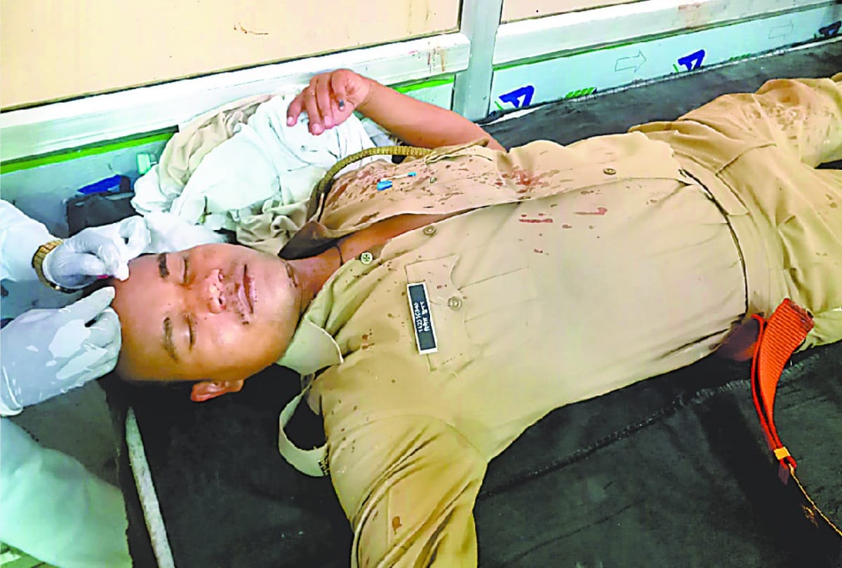 villages attack on police team