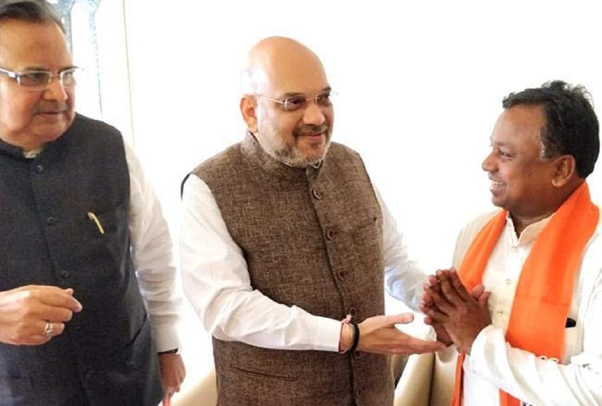 assembly election 2018: Congress MLA Ramdayal Uike joined BJP in presence of Amit Shah, Raman Singh