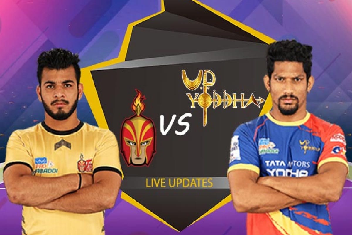 telugu titans vs up yoddha live match updates in pro kabaddi league 2018