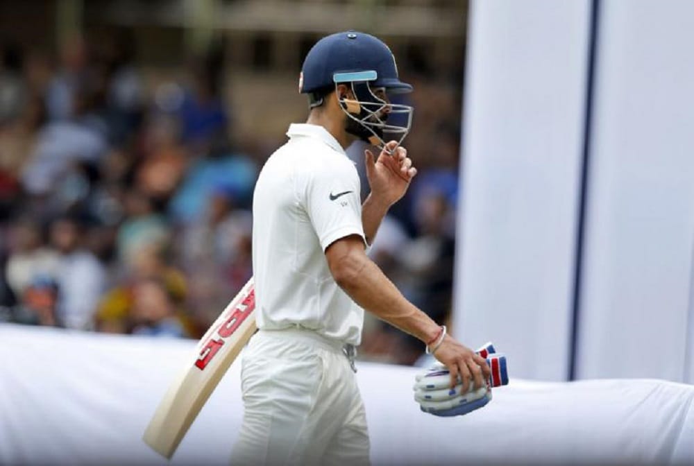 virat kohli dismissed by 19 year old Aaron Hardie during India vs Australia XI match