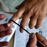 Voters ink