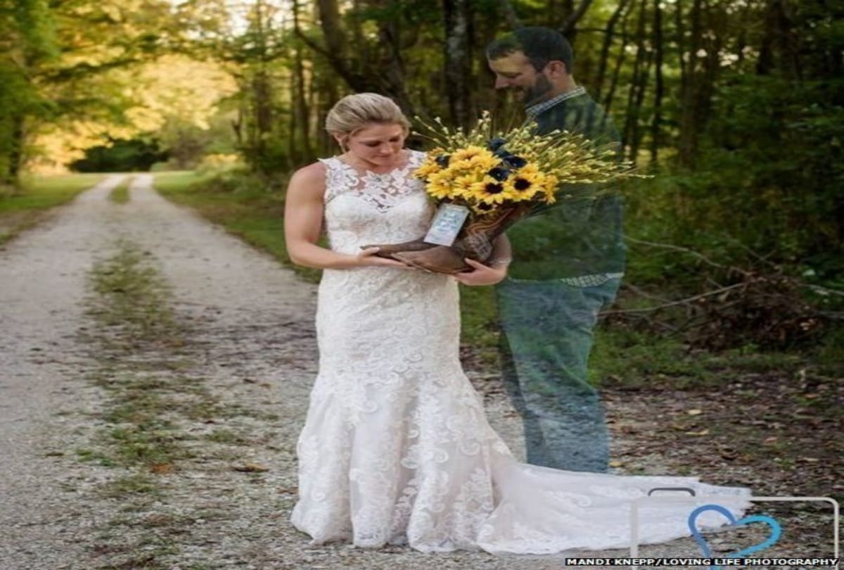 Bride Married with the grave at canada