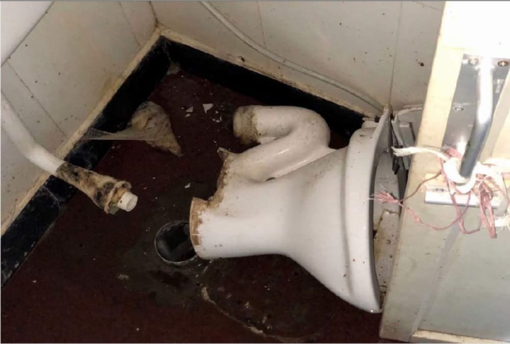 Wine Bottles Found in Aiims rishikesh toilets See bad condition photos