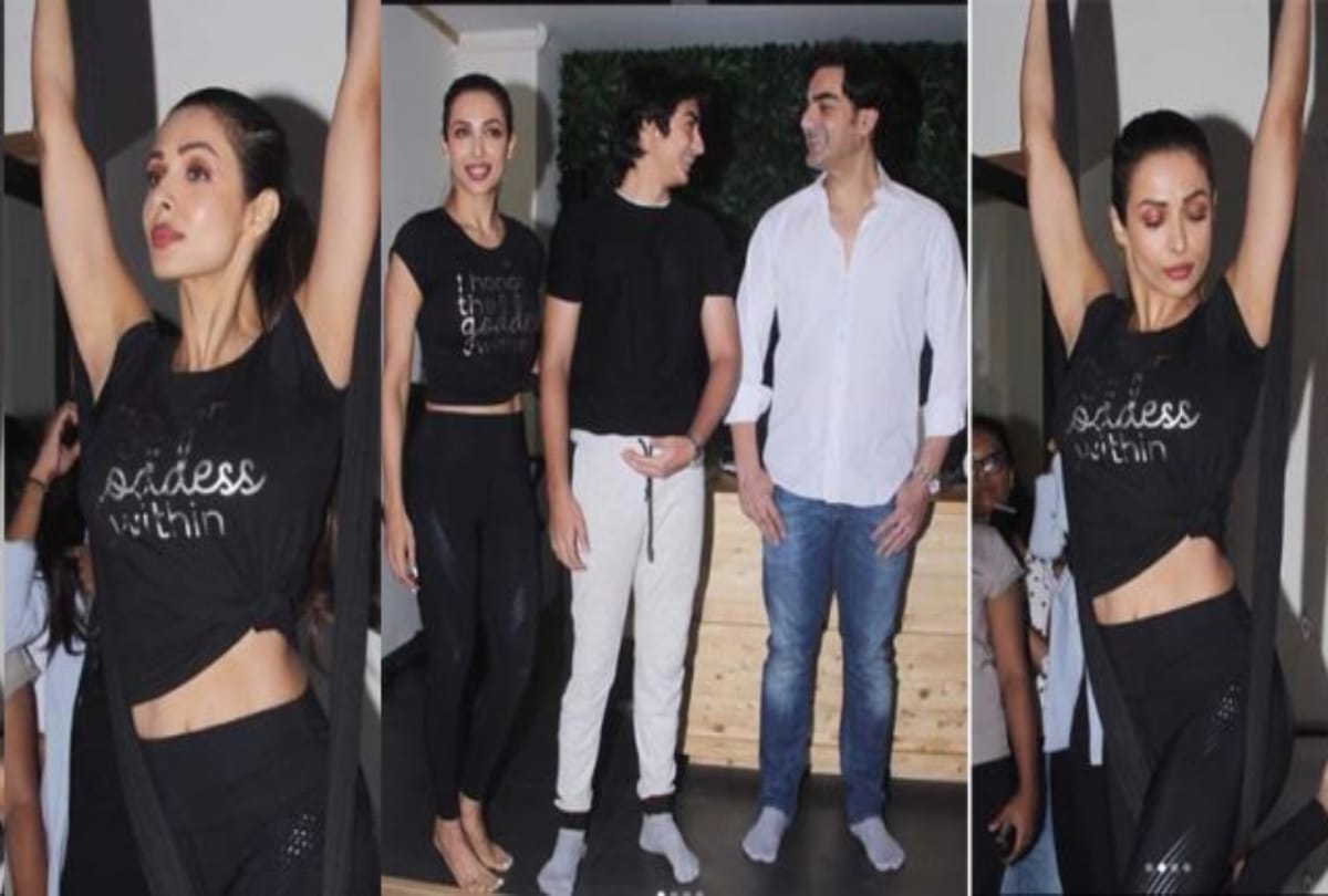 Malaika Arora launches her Yoga studio with Arbaaz Khan and son Arhaan Pose