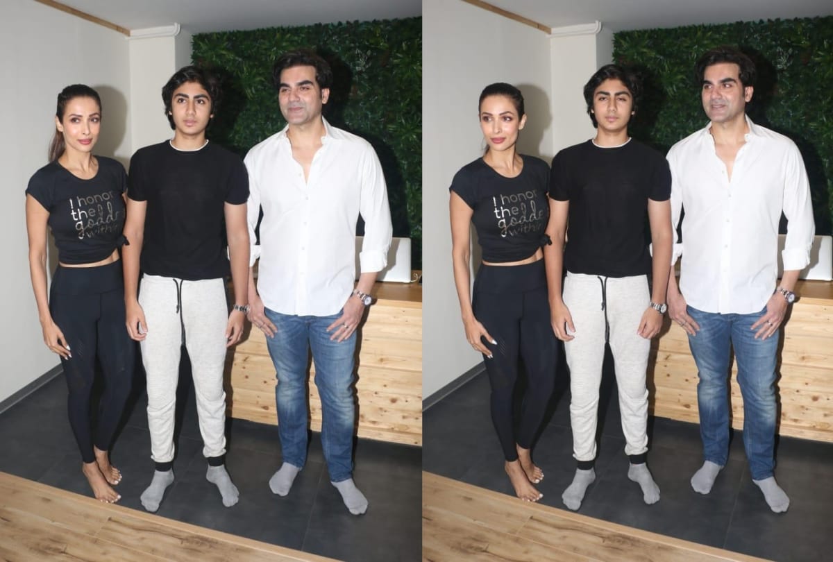 Malaika Arora launches her Yoga studio with Arbaaz Khan and son Arhaan Pose