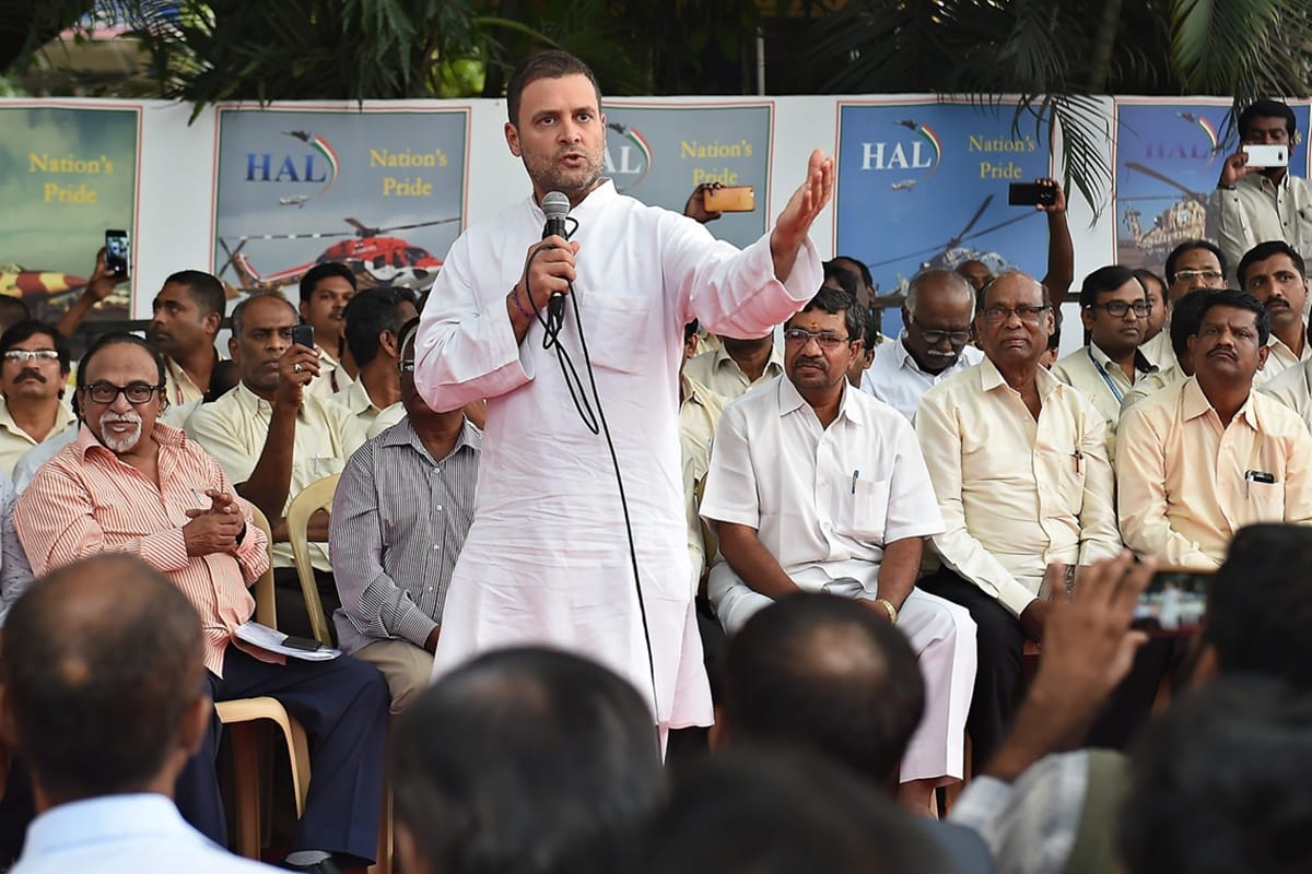 Rahul Gandhi told HAL employees that Rafale is your right and we will bring it back to you