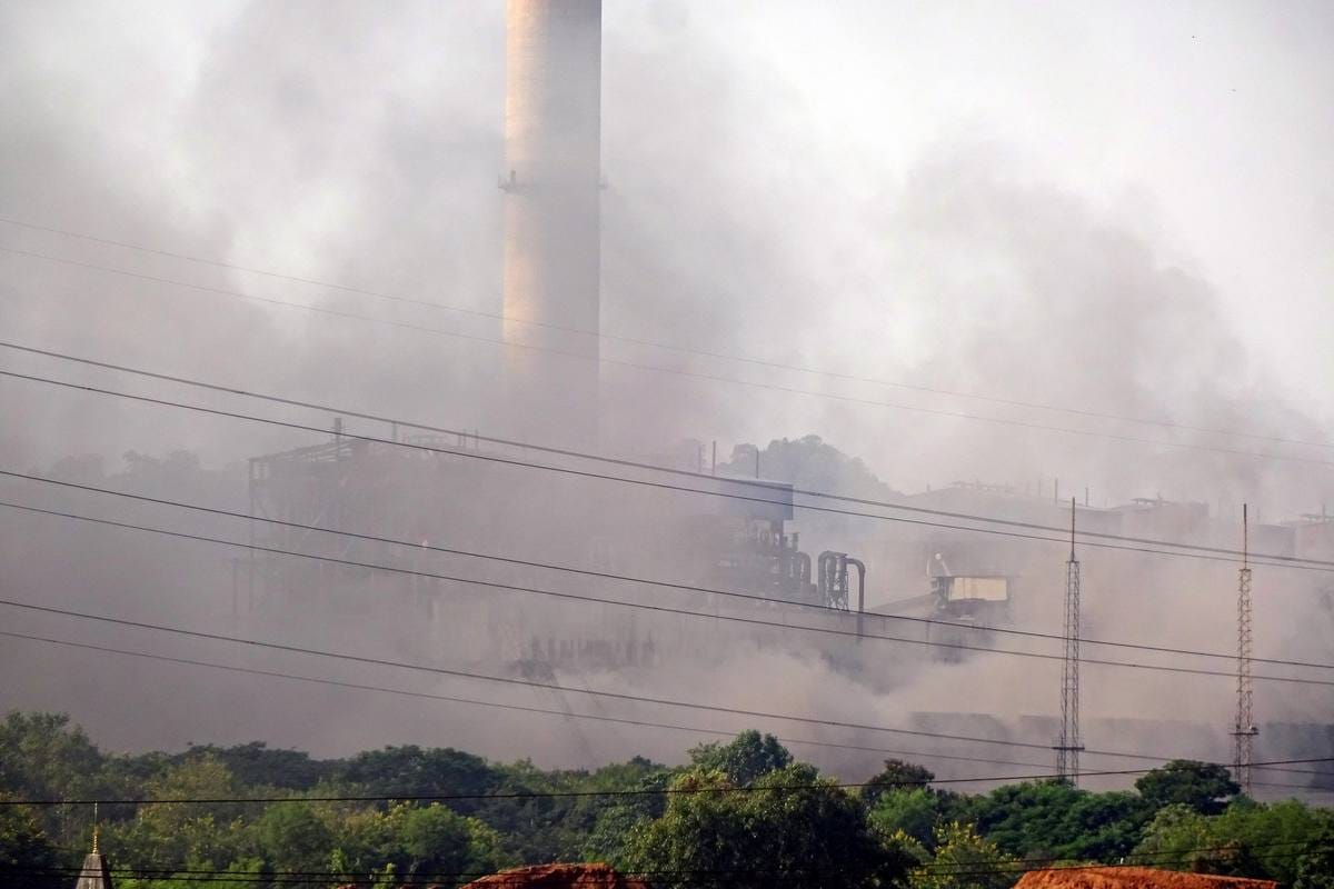 Fire in obra thermal power plant at sonbhadra