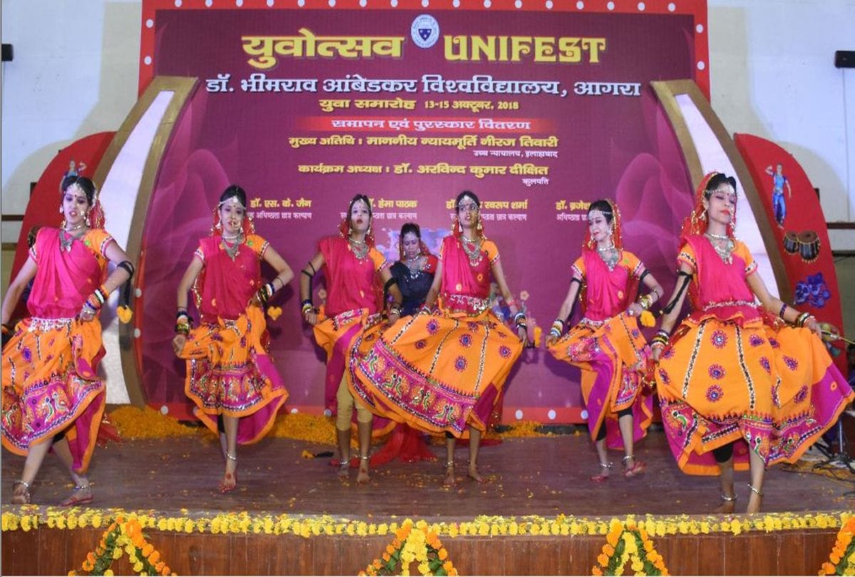 conclusion of yuva utsav at dr bhimrao ambedkar university agra