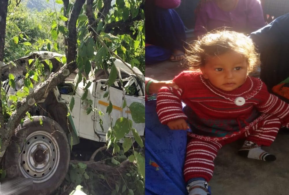 Girl Child Alive After Horrible road accident in uttarkashi photos