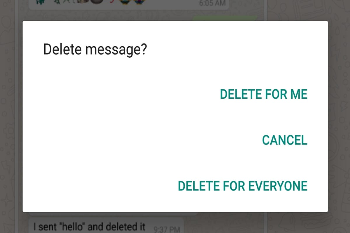 whatsapp delete for everyone