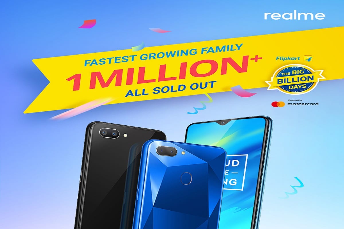 Realme achieves a milestone; sells 1 million units during Flipkart sale