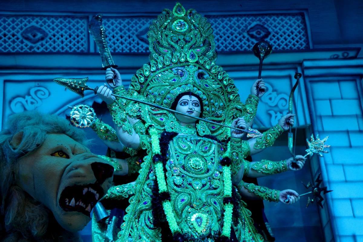 Durga puja in varanasi navratri fair start