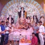 परशुरामपुर में सजाई गई मां दुर्गा की प्रतिमा।