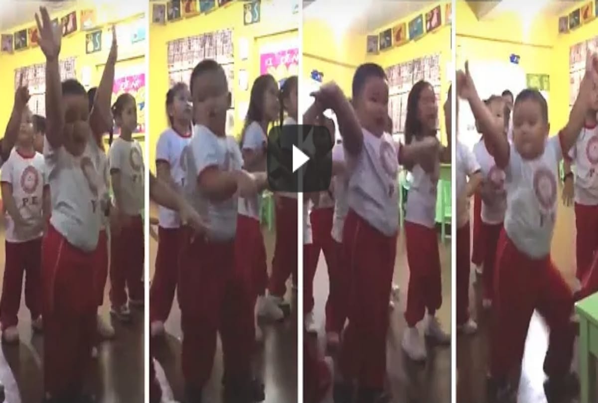 Video viral of Kindergarten baby who start dancing during class