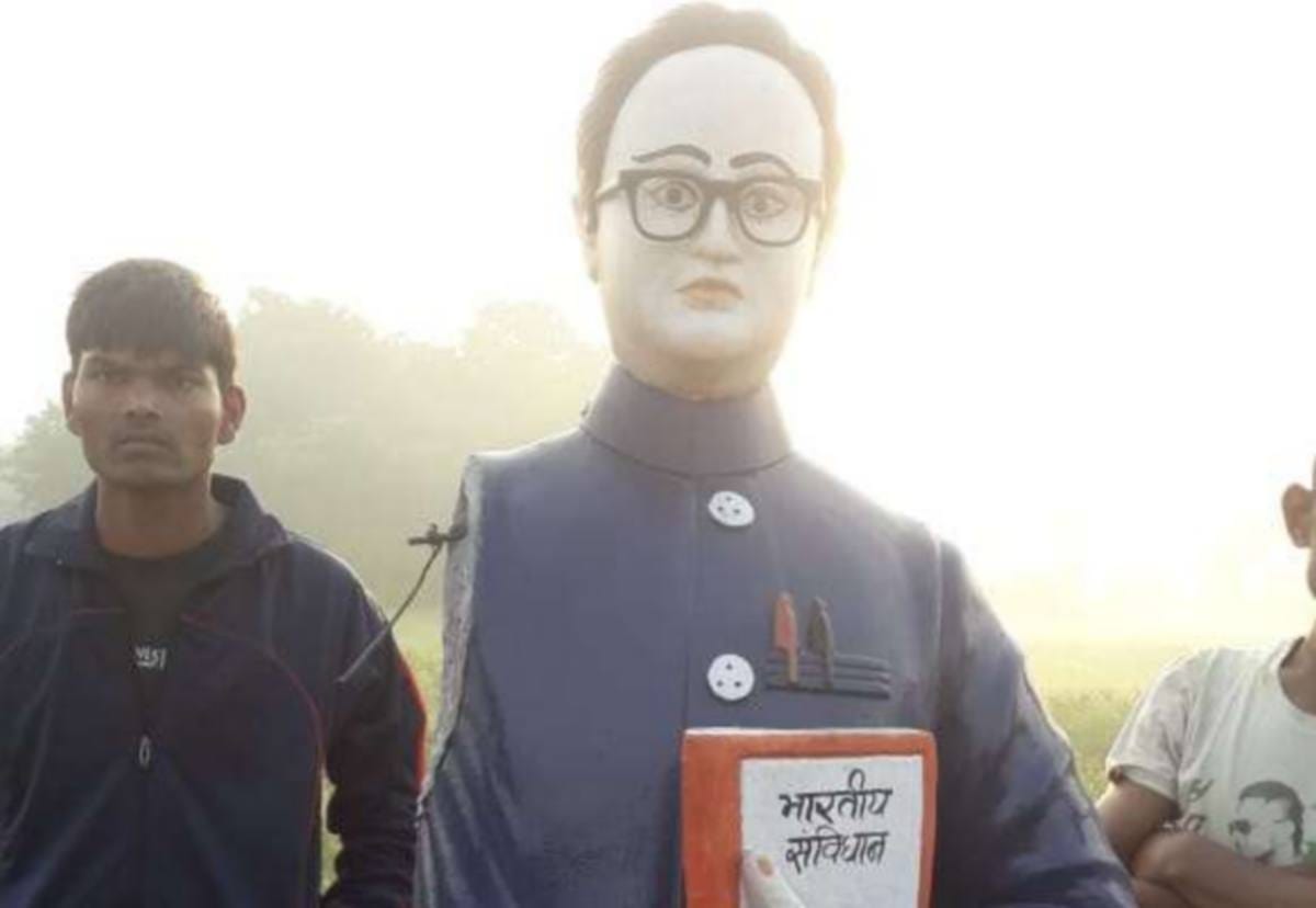 Bhim rao ambedkar statue broken in mau
