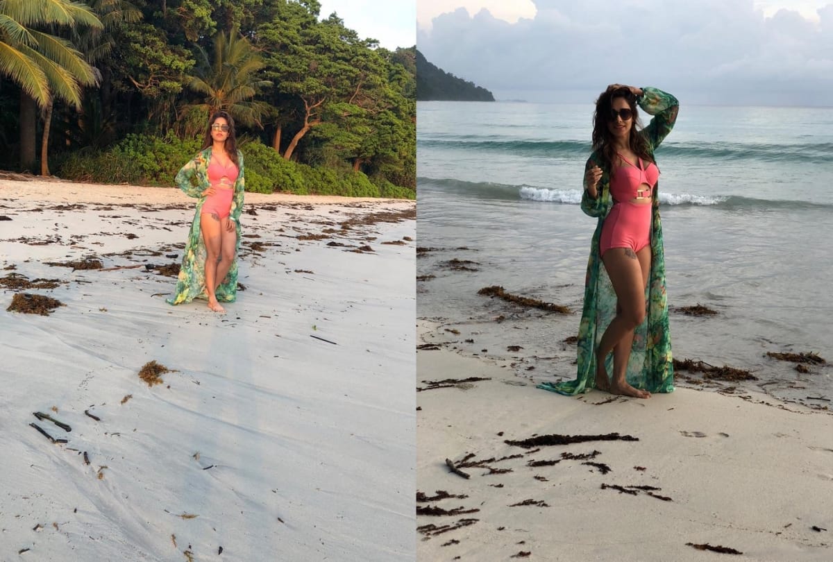 Nushrat Bharucha hot pink bikini pics from from her latest Vacation