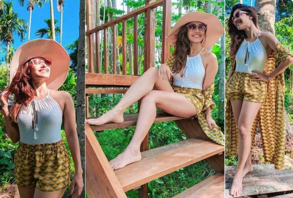 Nushrat Bharucha hot pink bikini pics from from her latest Vacation