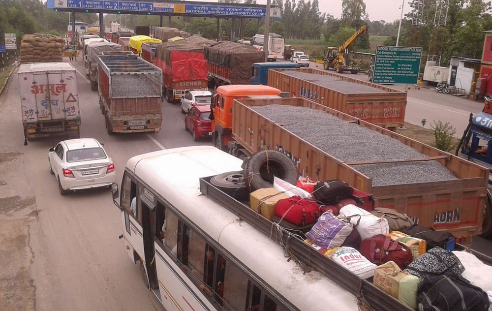 jam due to toll workers