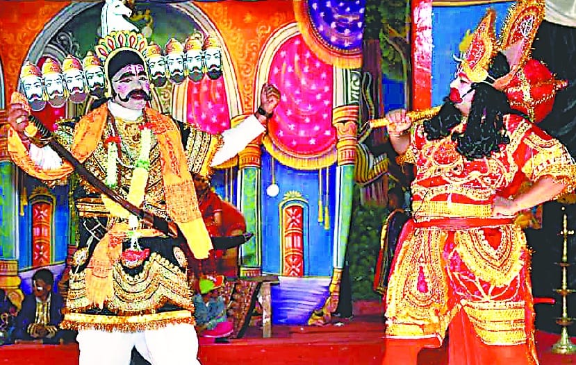 Hanuman lit a lanka in Ramlila of Pithoragarh