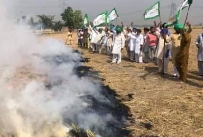farmers protest on railway track in Batala
