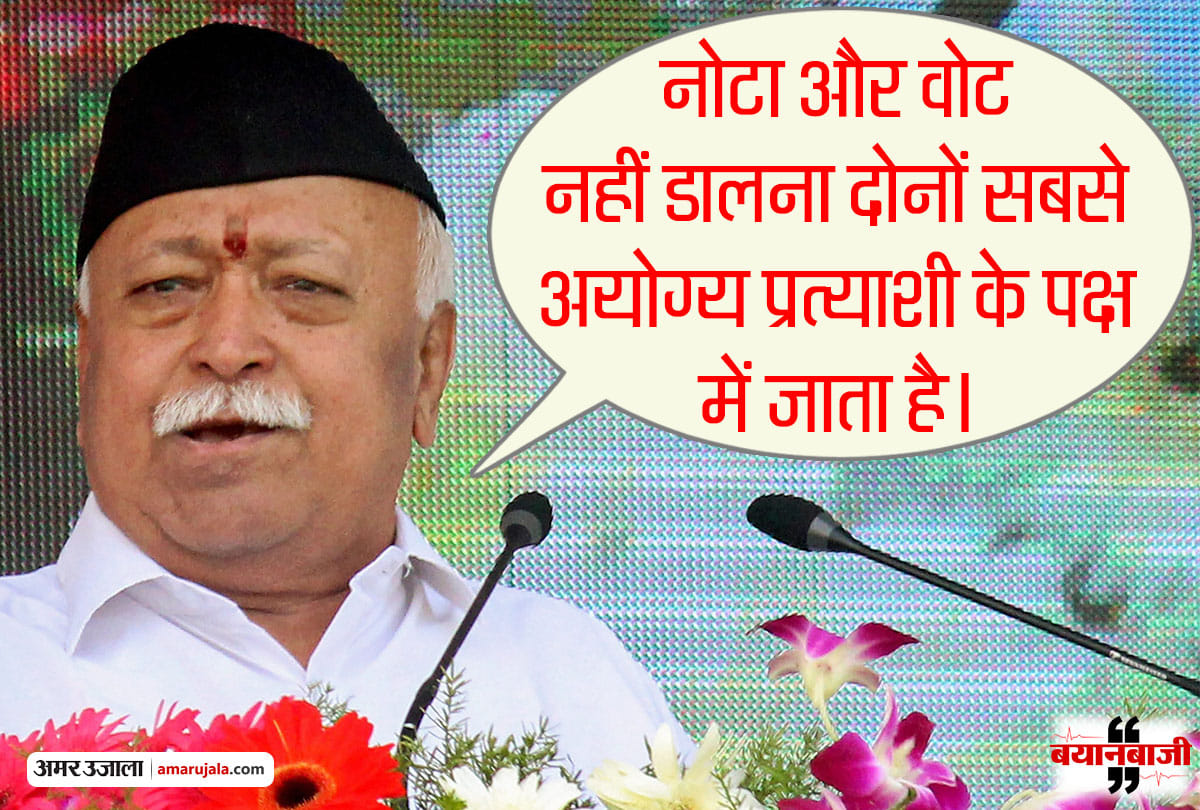 assembly election 2018: RSS chief Mohan Bhagwat explained why 100 percent voting is necessary