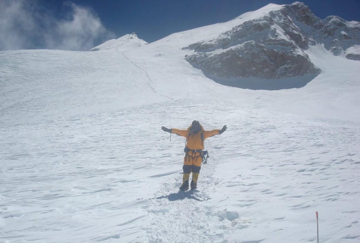 Rajika sharma climbed Manaslu peak the eighth highest mountain in the world