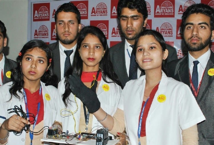 Unique Device Life Saving Gloves Invented by Engineering Students of Aryans Group of Colleges