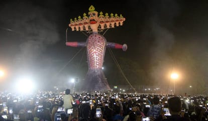 Dussehra 2018 ravan dahan in DLW at varanasi