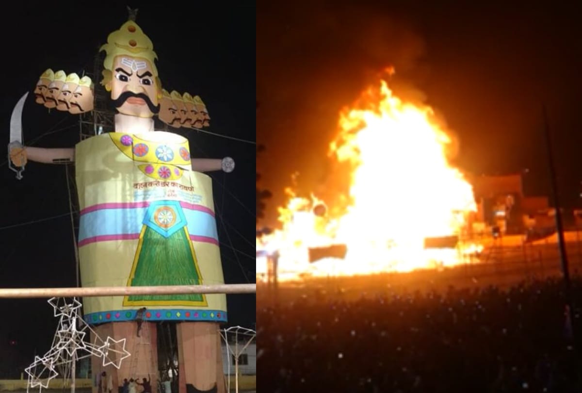 ravan dahan in aish bagh in lucknow.