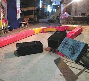 Demolition in Durga Puja Pandal in City, Sigh Fire on Chairman