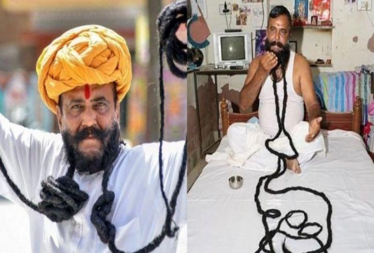 Man has Been Growing His Moustache For thirty three Years now the size is 22 feet