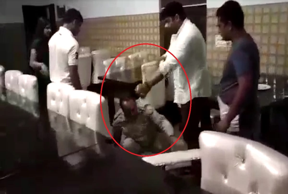 UP Police daroga with woman in hotel and video viral