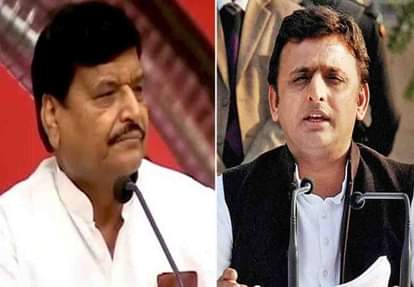 शिवपाल सिंह यादव व अखिलेश यादव