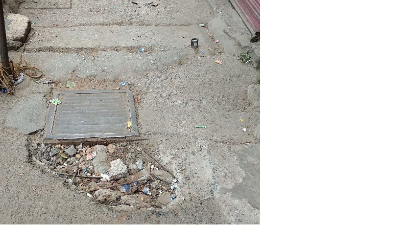 Treating the damaged path giving accident