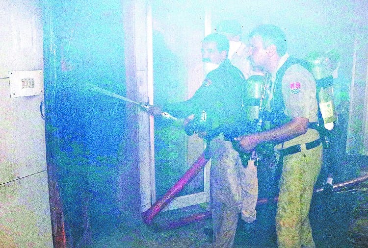 Fire in Golf Club Chandigarh