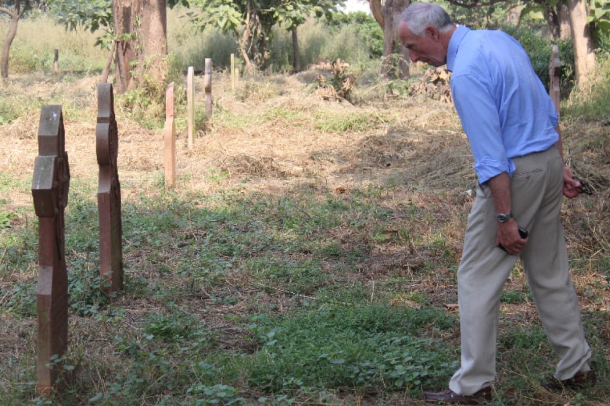 British citizens visit meerut St johns cemetery and museum