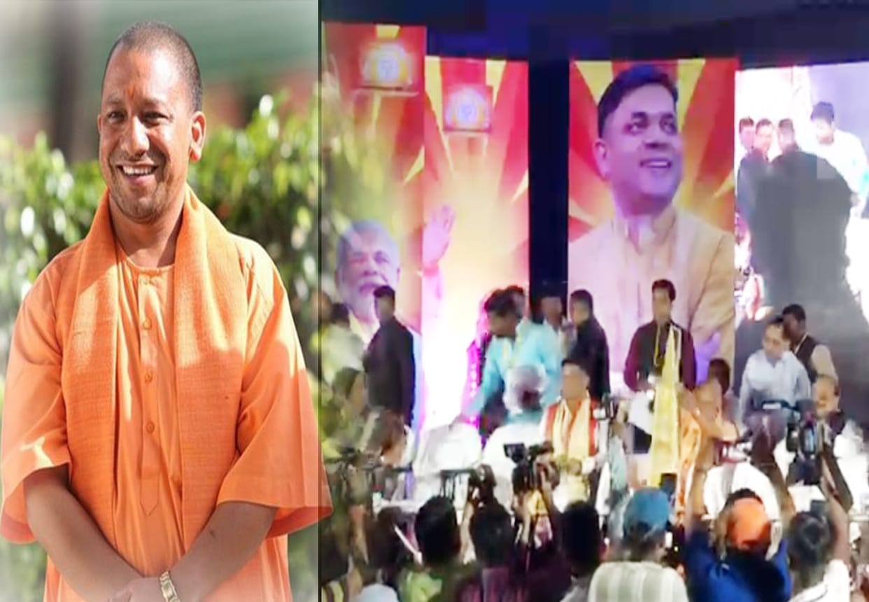 CM Yogi Adityanath in kanpur for meeting