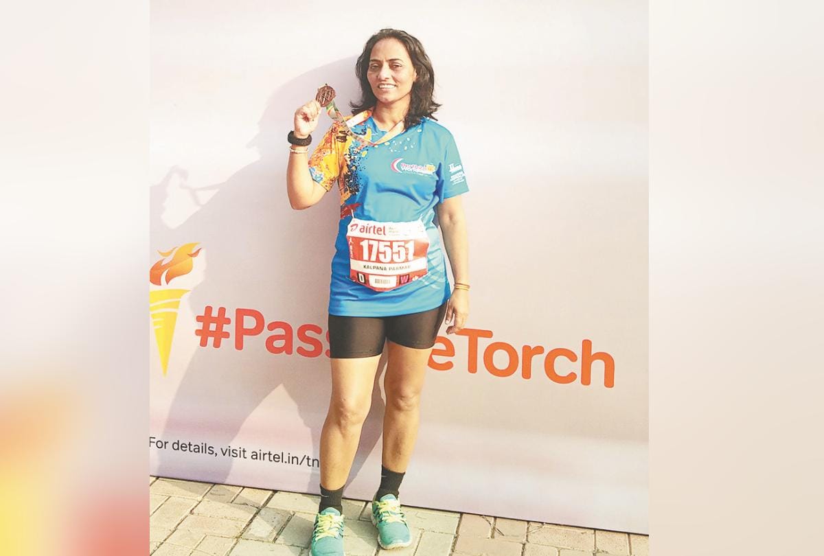 Solan Resident Kalpna Parmar run in Delhi Marathon