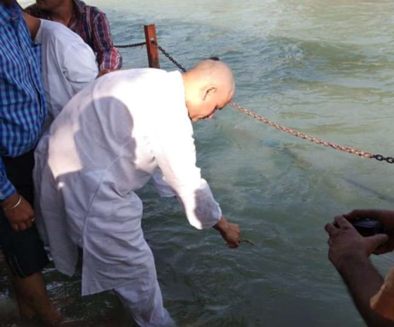 ND tiwari bone immersion in haridwar