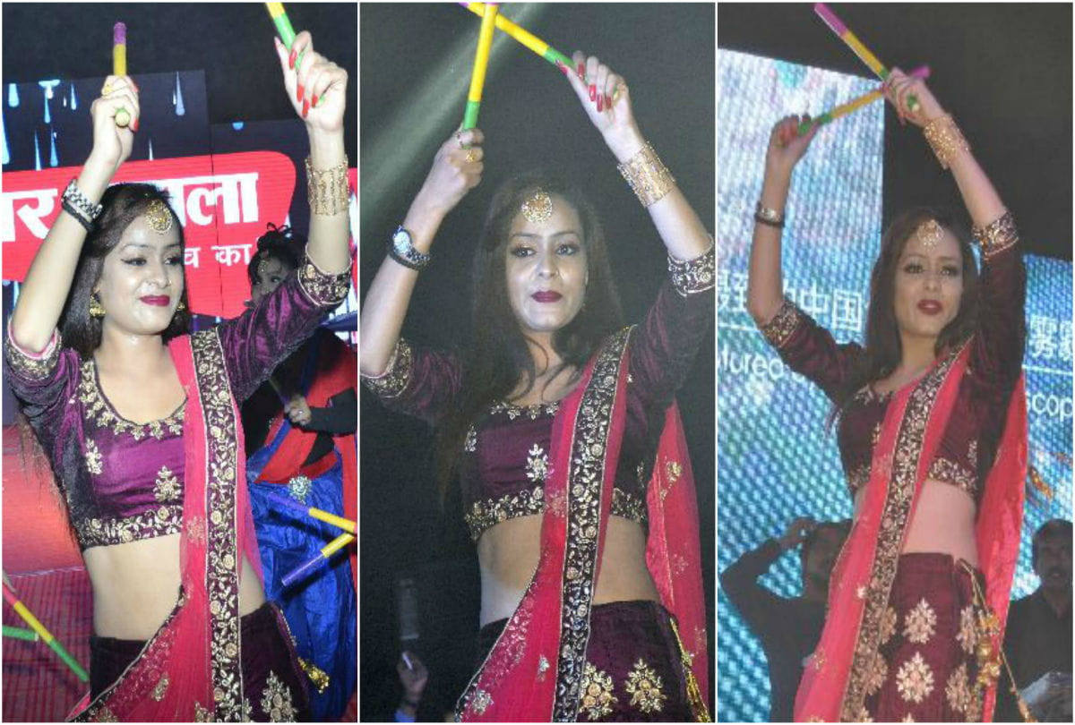 amar ujala maharas dandiya dance at agra collage ground