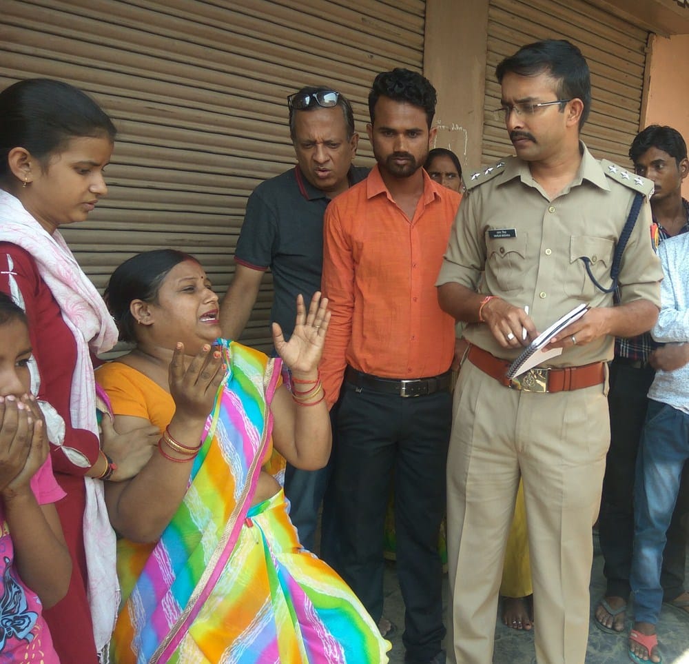 a woman looted