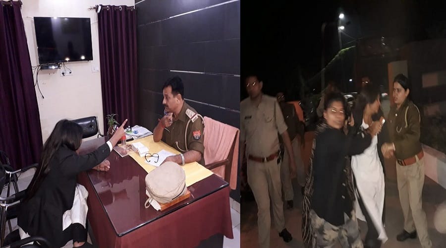 meerut daroga video viral latest news and women lawyers collision in many cars