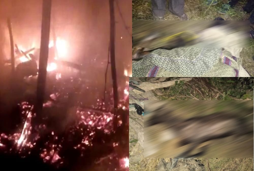 Horrible photos of Brother and sister Burnt alive during fire broke out in hut 