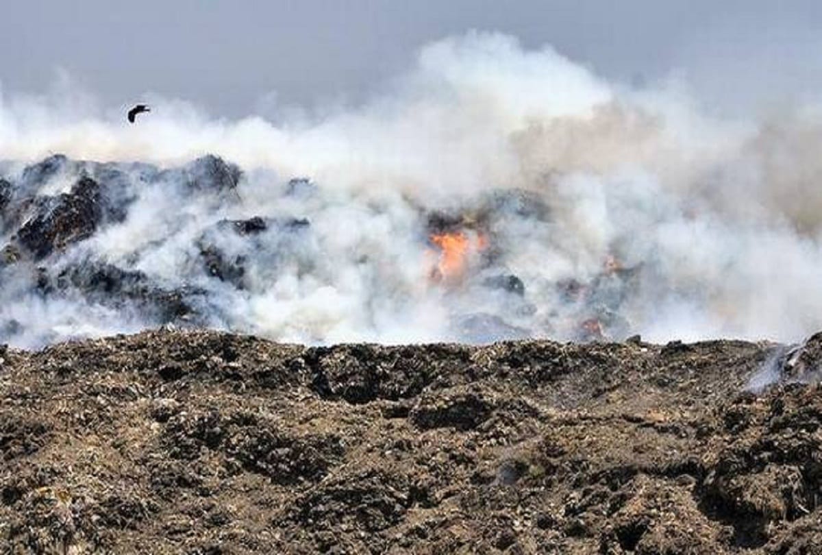 Bhalswa Landfill Burning due to Methane Gas, Air quality Very Poor