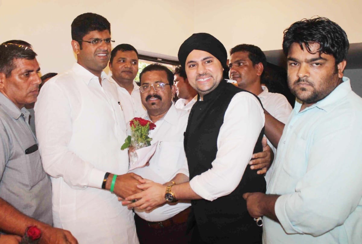 Hisar MP Dushyant Chautala visit in faridabad