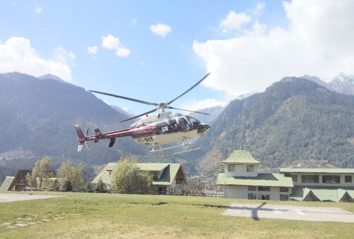 helicopter joy ride service started to Manali Rohtang