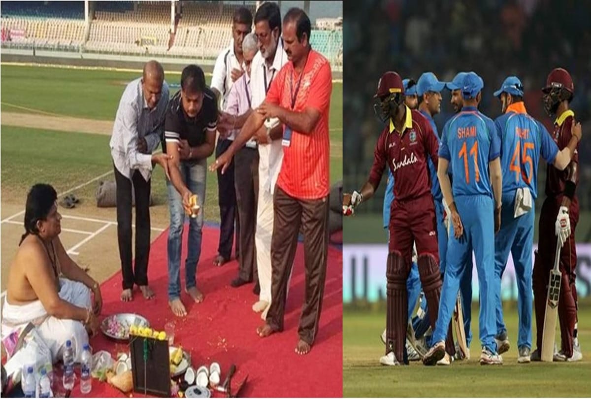INDvWI: Msk prasad involved himself in pitch puja performed in Vizag before second ODI