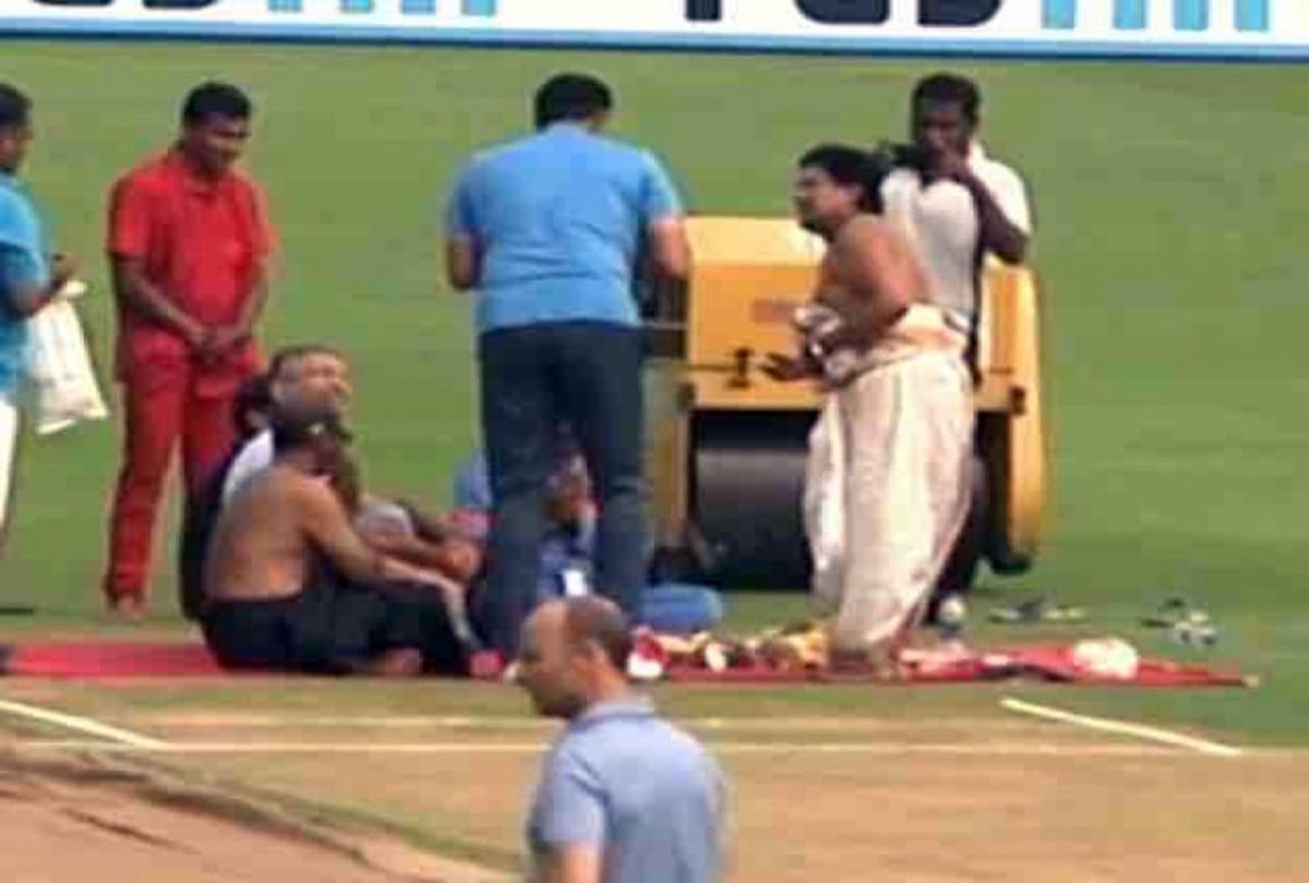 INDvWI: Msk prasad involved himself in pitch puja performed in Vizag before second ODI