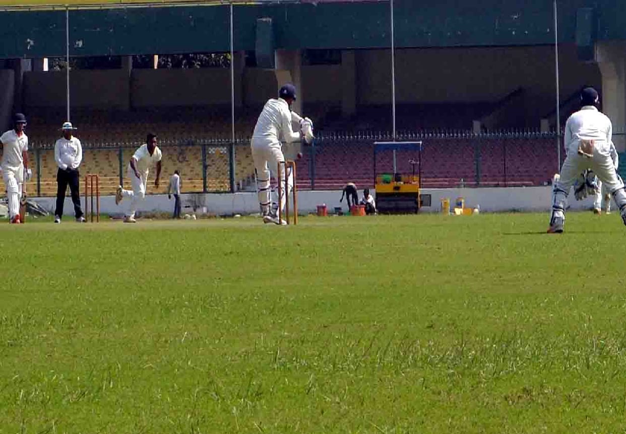 Players practice match at Ranji camp