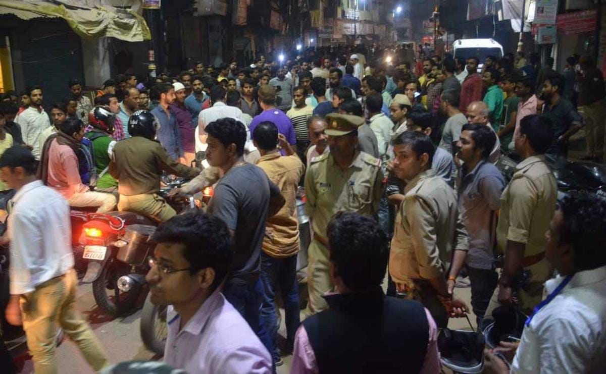 Tension in varanasi due to broken wall of waqf board